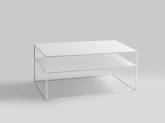 Stół kawowy TENSIO 2 FLOOR METAL 100x60 - biały