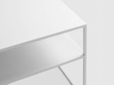 Stół kawowy TENSIO 2 FLOOR METAL 100x60 - biały