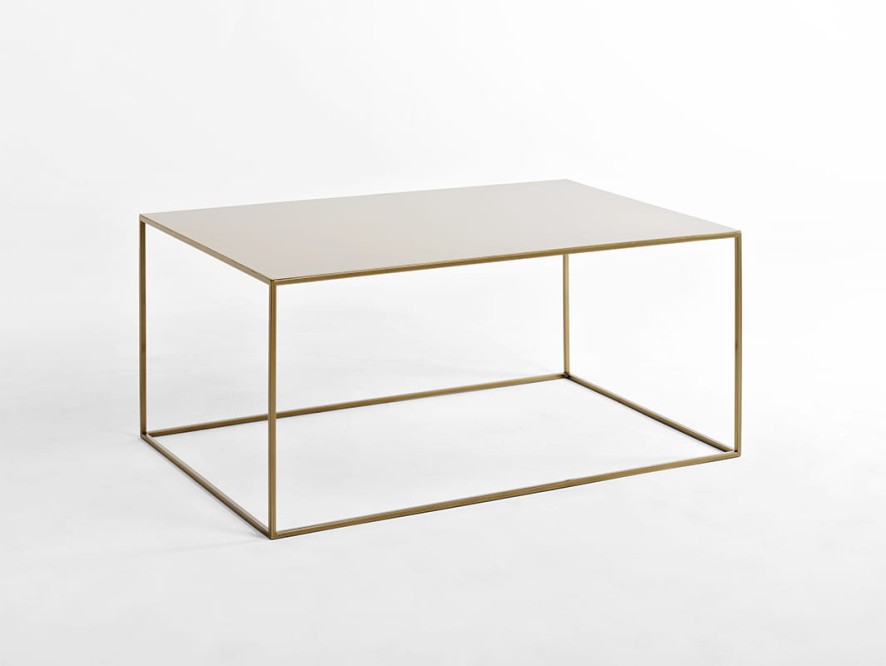 Stół kawowy TENSIO METAL 100x60 - złoty