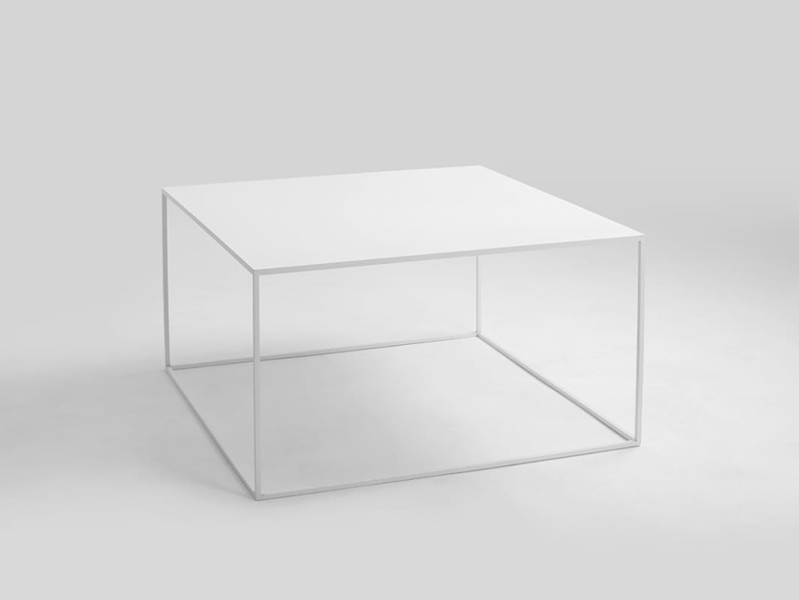 Stół kawowy TENSIO METAL 80 - biały