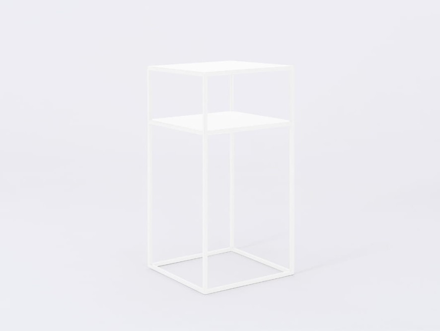 Stolik TENSIO 2 FLOOR METAL 30 - biały