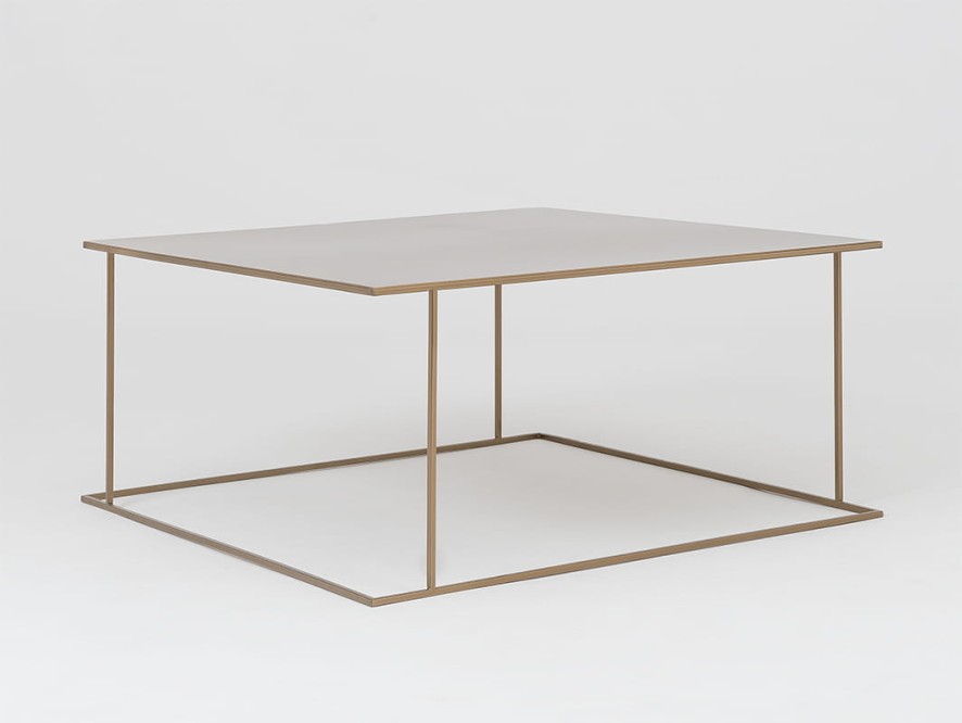 Stół kawowy WALT METAL 100x100 - złoty