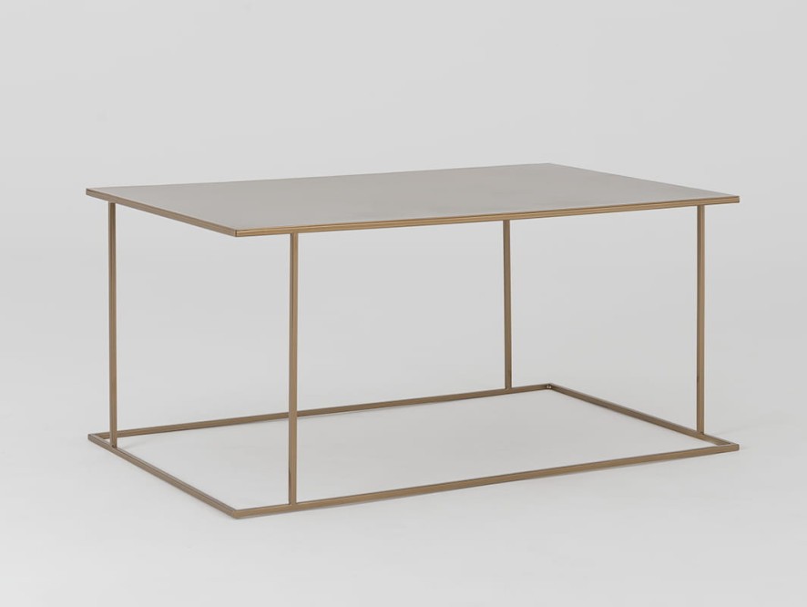 Stół kawowy WALT METAL 100x60 - złoty