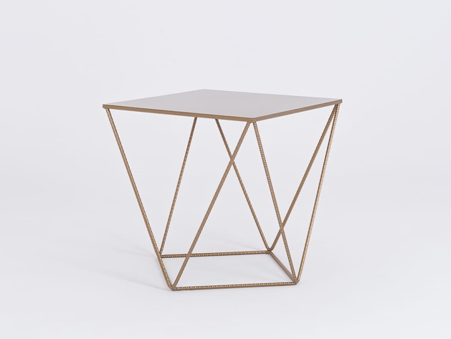 Stolik DARYL METAL 55 - złoty