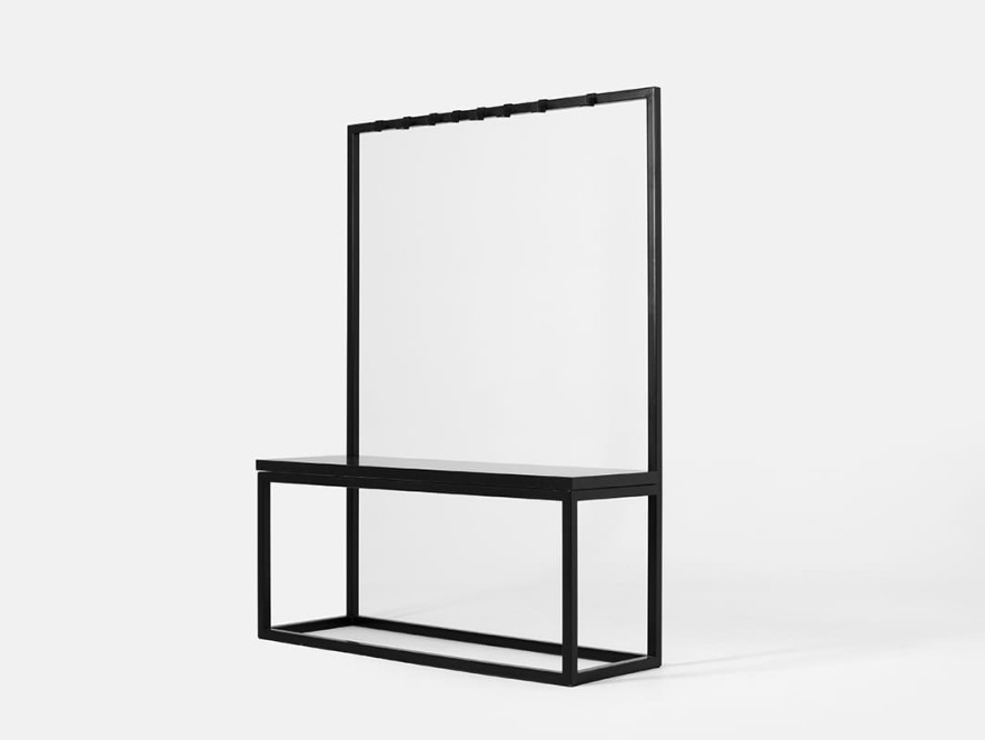 Ławka NEXT 120 z wieszakiem - czarny, podst. czarny