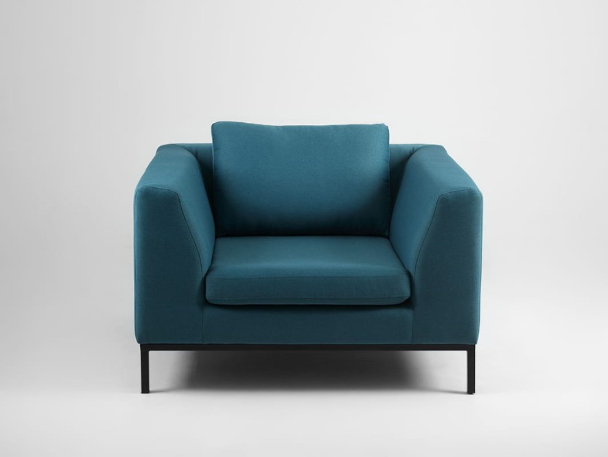 Fotel AMBIENT - morskie fale(et85), czarny