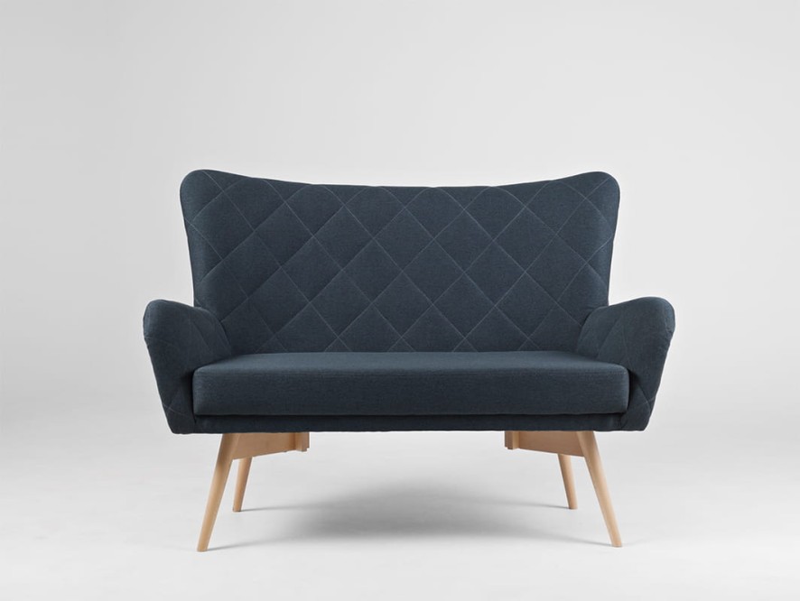 Sofa KARRO 2 os. -  głębia oceanu(et37), naturalny
