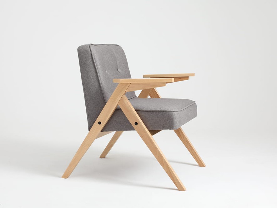 Fotel VINC - stalowy(et91), naturalny