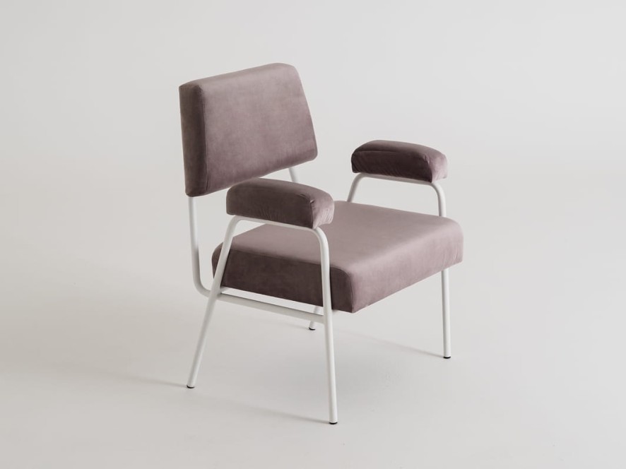 Fotel SIMPLE - owoc lychee(rv62), biały