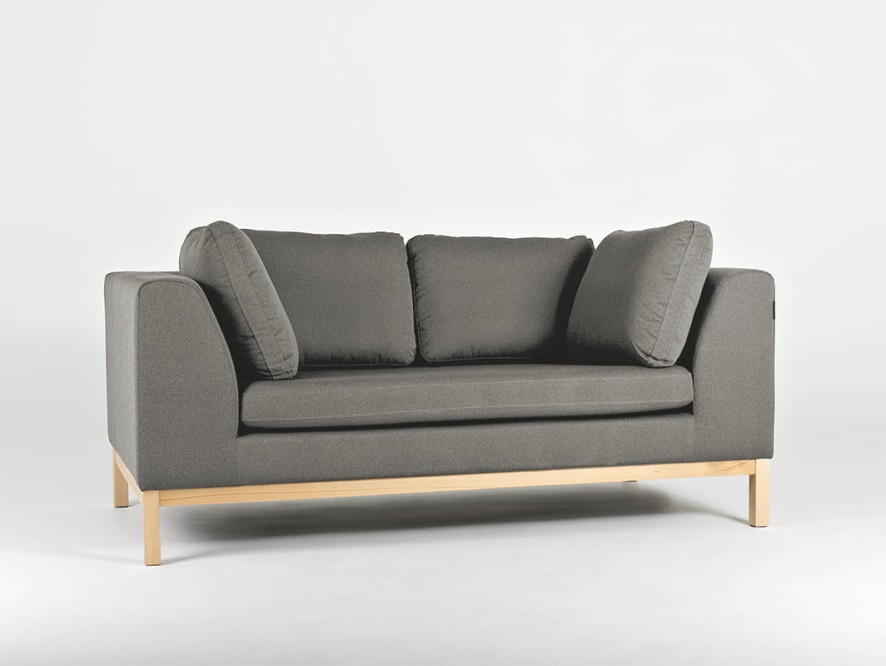 Sofa AMBIENT WOOD 2 os. - kwarc(ml84), naturalny