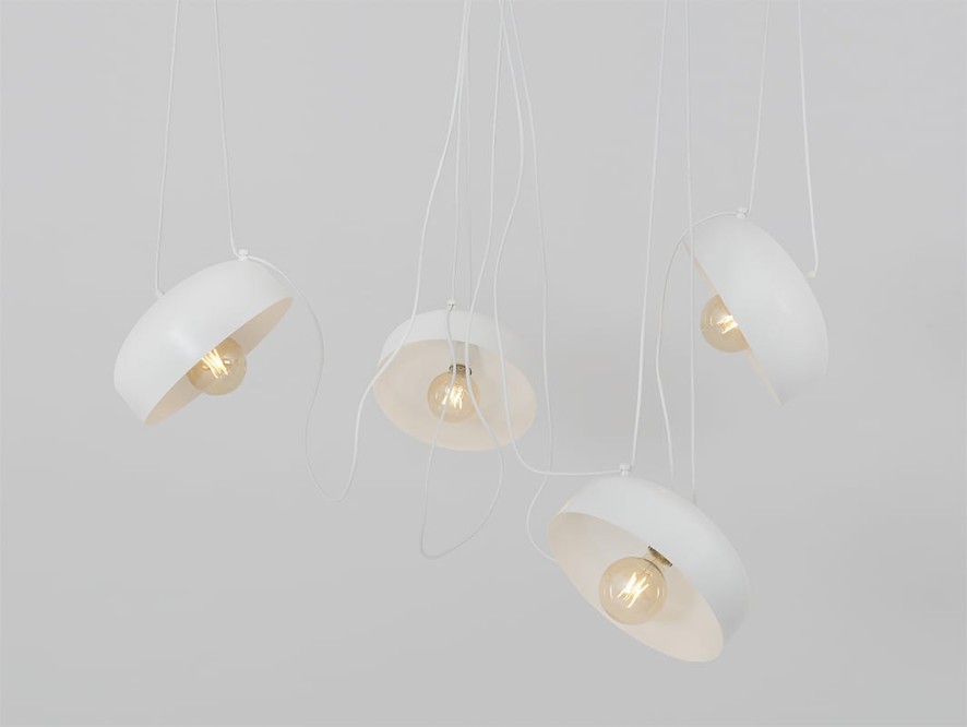 Lampa wisząca POPO FLAT L 4 - biały