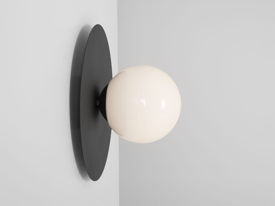 Lampa ścienna SKIVA BALL M - czarny