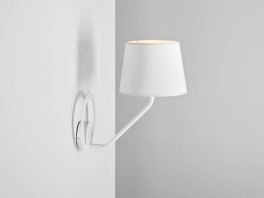 Lampa ścienna SHADE WALL - klosz biały, biały