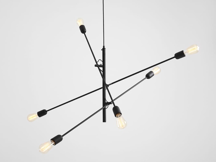 Lampa wisząca TWIGO 6 - czarny