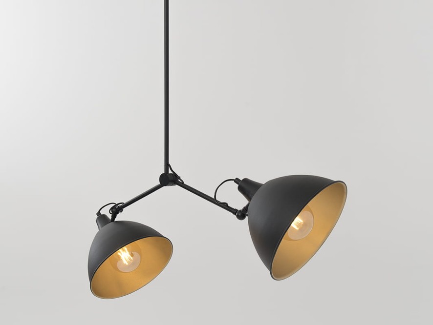Lampa wisząca COBEN TWO HEAD - czarny