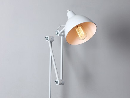 Lampa ścienna COBEN WALL - biały (biały środek klosza)