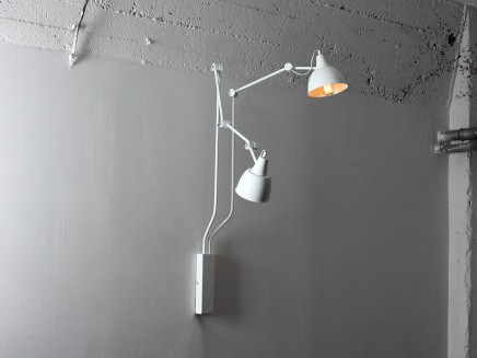Lampa ścienna COBEN WALL 2 - biały (biały środek klosza)