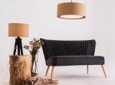 Lampa wisząca MASALA JUTE COVER 50x20 - czarny
