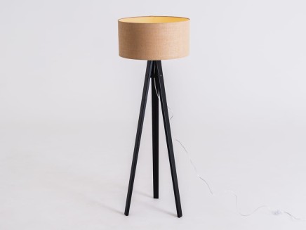 Lampa podłogowa MASALA JUTE FLOOR 50x30 - czarny
