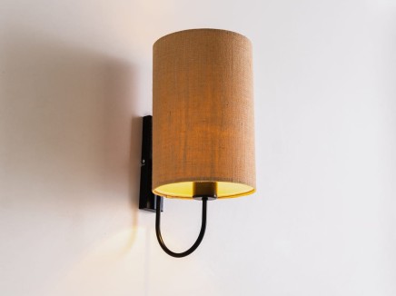 Lampa ścienna MASALA JUTE WALL 20x30 - czarny