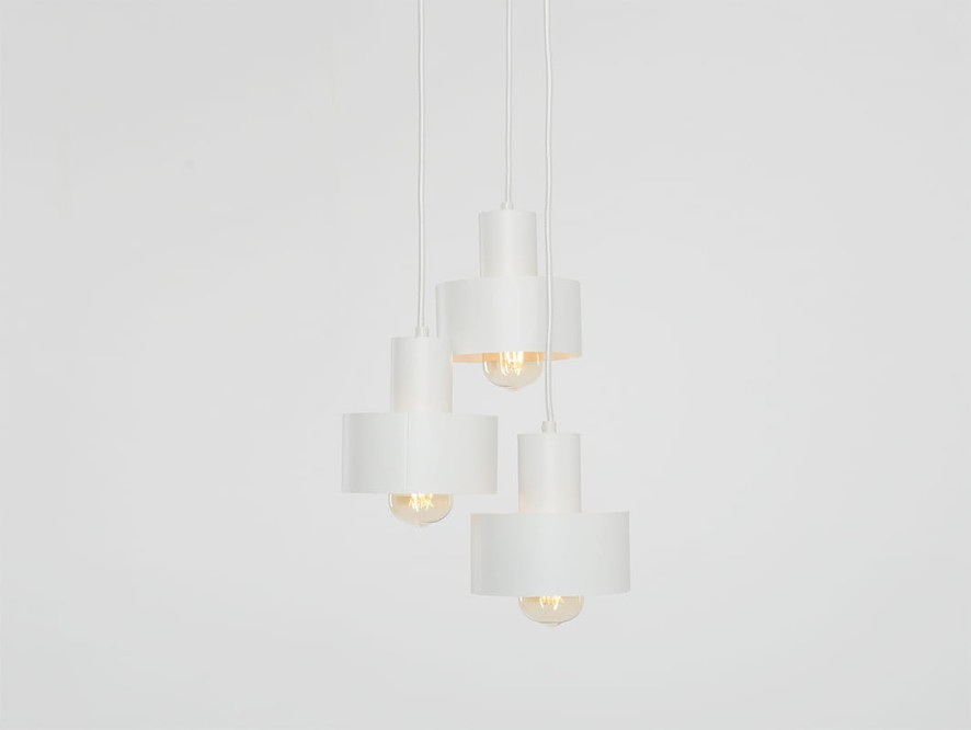 Lampa wisząca FAY 3 KOŁO - biały