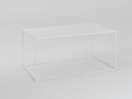 Stół kawowy TENSIO METAL 100x60 - biały