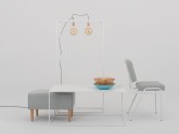 Stół kawowy TENSIO METAL 100x60 - biały