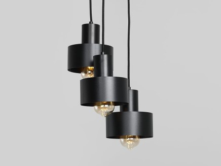 Lampa wisząca FAY KOŁO 3 - czarny