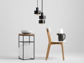 Lampa wisząca FAY 3 KOŁO - czarny