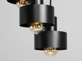 Lampa wisząca FAY 3 KOŁO - czarny