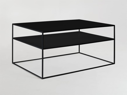 Stół kawowy TENSIO 2 FLOOR METAL 100x60 - czarny