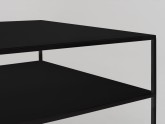 Stół kawowy TENSIO 2 FLOOR METAL 100x60 - czarny