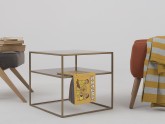 Stół kawowy TENSIO 2 FLOOR METAL 50 - złoty