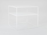 Stół kawowy TENSIO 2 FLOOR METAL 50 - biały