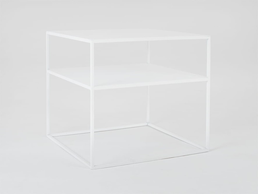 Stół kawowy TENSIO 2 FLOOR METAL 50 - biały