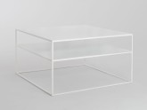 Stół kawowy TENSIO 2 FLOOR METAL 80 - biały