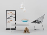 Stół kawowy TENSIO 2 FLOOR METAL 80 - biały