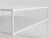Stół kawowy TENSIO 2 FLOOR METAL 80 - biały