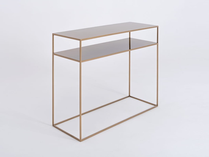 Konsola TENSIO 2 FLOOR METAL 100x35 - złoty