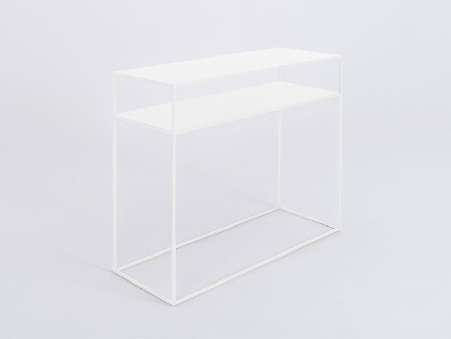 Konsola TENSIO 2 FLOOR METAL 100x35 - biały