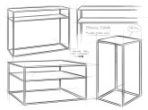 Konsola TENSIO 2 FLOOR METAL 100x35 - biały