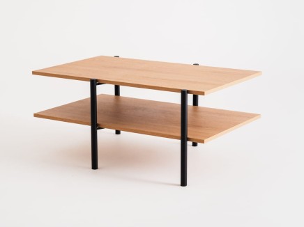 Stół kawowy RAVE BASIC 100x60 - dąb (3395) czarny