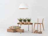 Lampa wisząca LEONARD L - złoto-biały