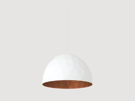 Lampa wisząca LEONARD L - miedziano-biały