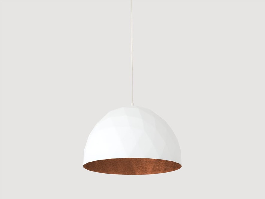 Lampa wisząca LEONARD L - miedziano-biały