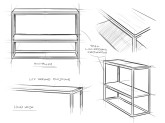 Konsola JULITA SOLID WOOD 75-2F