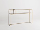 Konsola SENSO FLOWER METAL 120x25 L - złoty