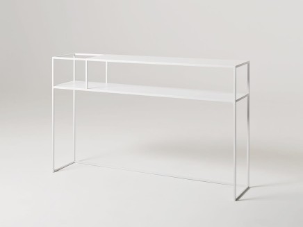 Konsola SENSO FLOWER METAL 120x25 L - biały