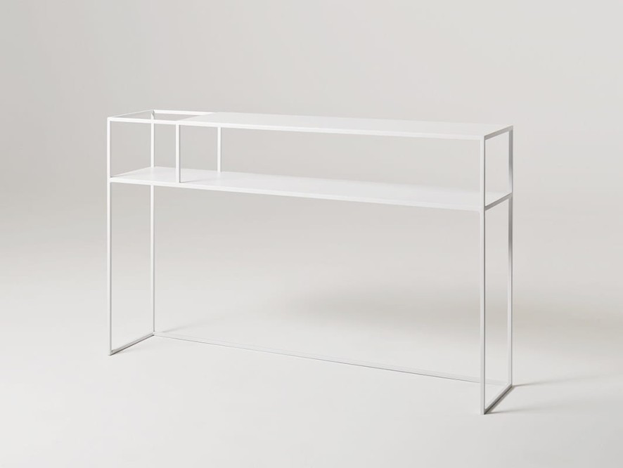 Konsola SENSO FLOWER METAL 120x25 L - biały