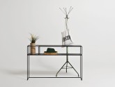 Konsola SENSO FLOWER METAL 120x25 L - czarny